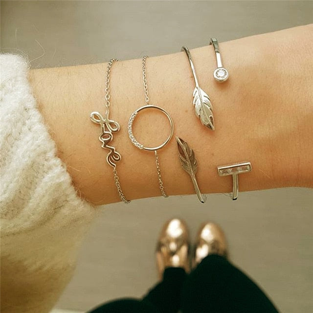 Metal Bracelet Set for Women