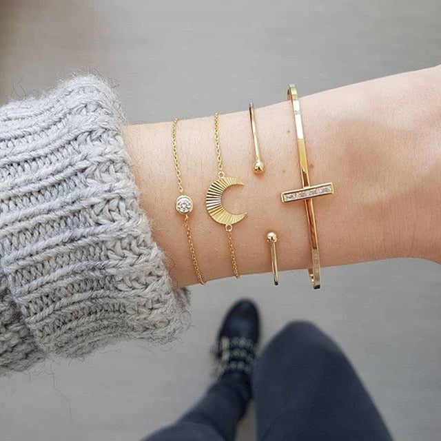 Metal Bracelet Set for Women