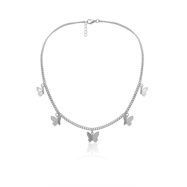 Butterfly Pendant Necklace Chokers Necklace For Women
