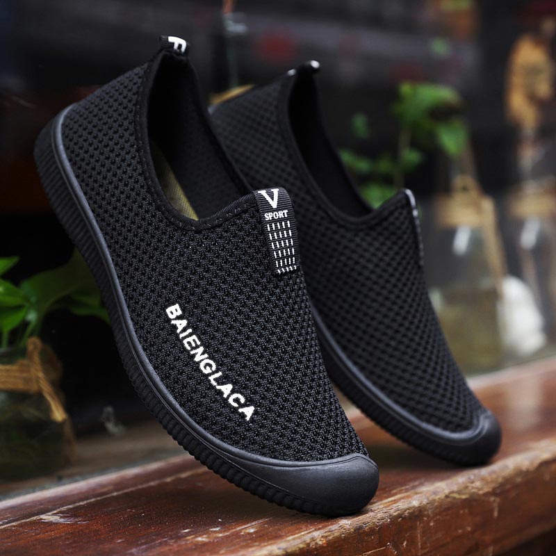 Flying woven casual shoes