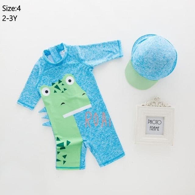New Summer Baby Boy Swimwear+Hat