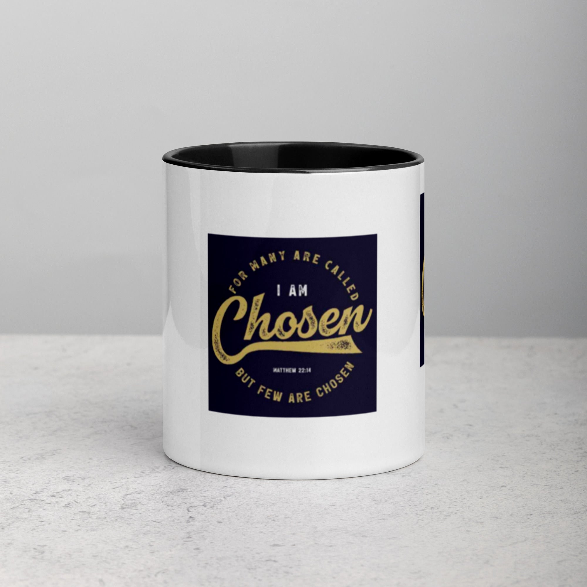 Custom Religious Coffee Mug with Color yellow gold  Inside