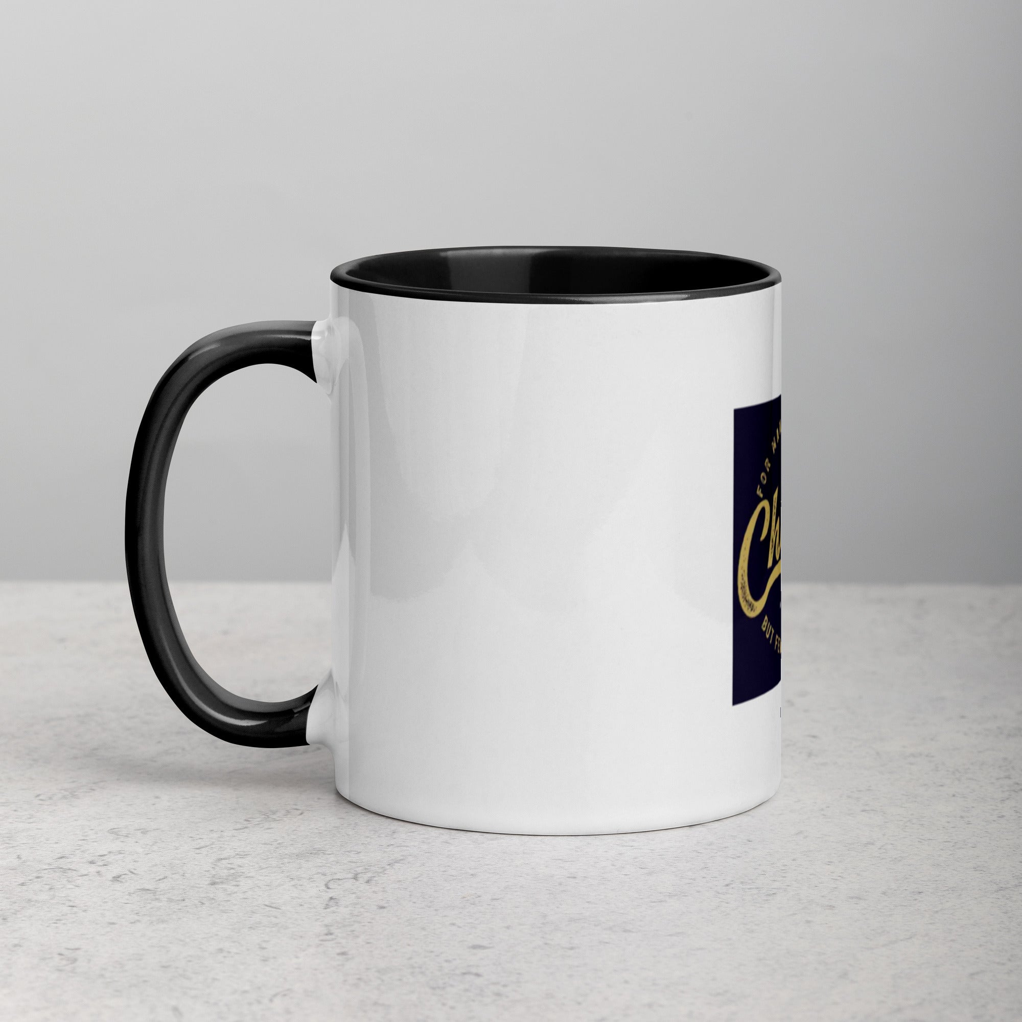 Custom Religious Coffee Mug with Color yellow gold  Inside