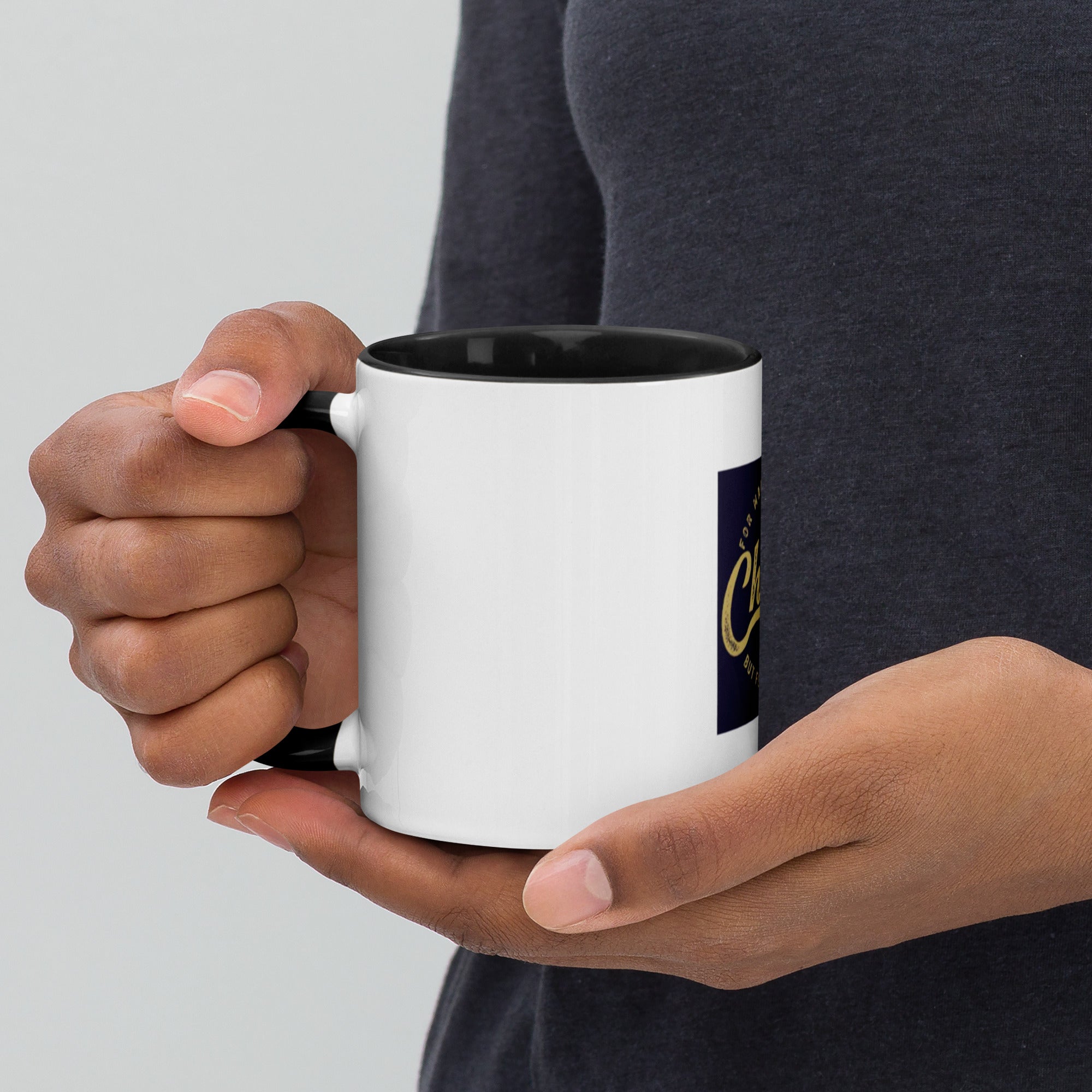 Custom Religious Coffee Mug with Color yellow gold  Inside
