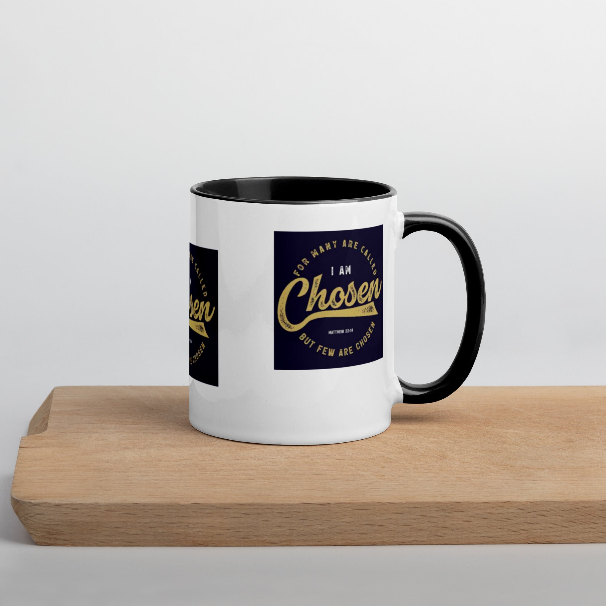 Custom Religious Coffee Mug with Color yellow gold  Inside