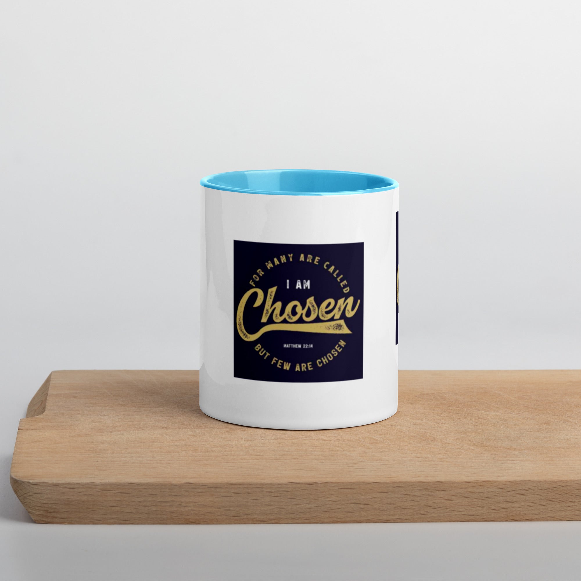 Custom Religious Coffee Mug with Color yellow gold  Inside
