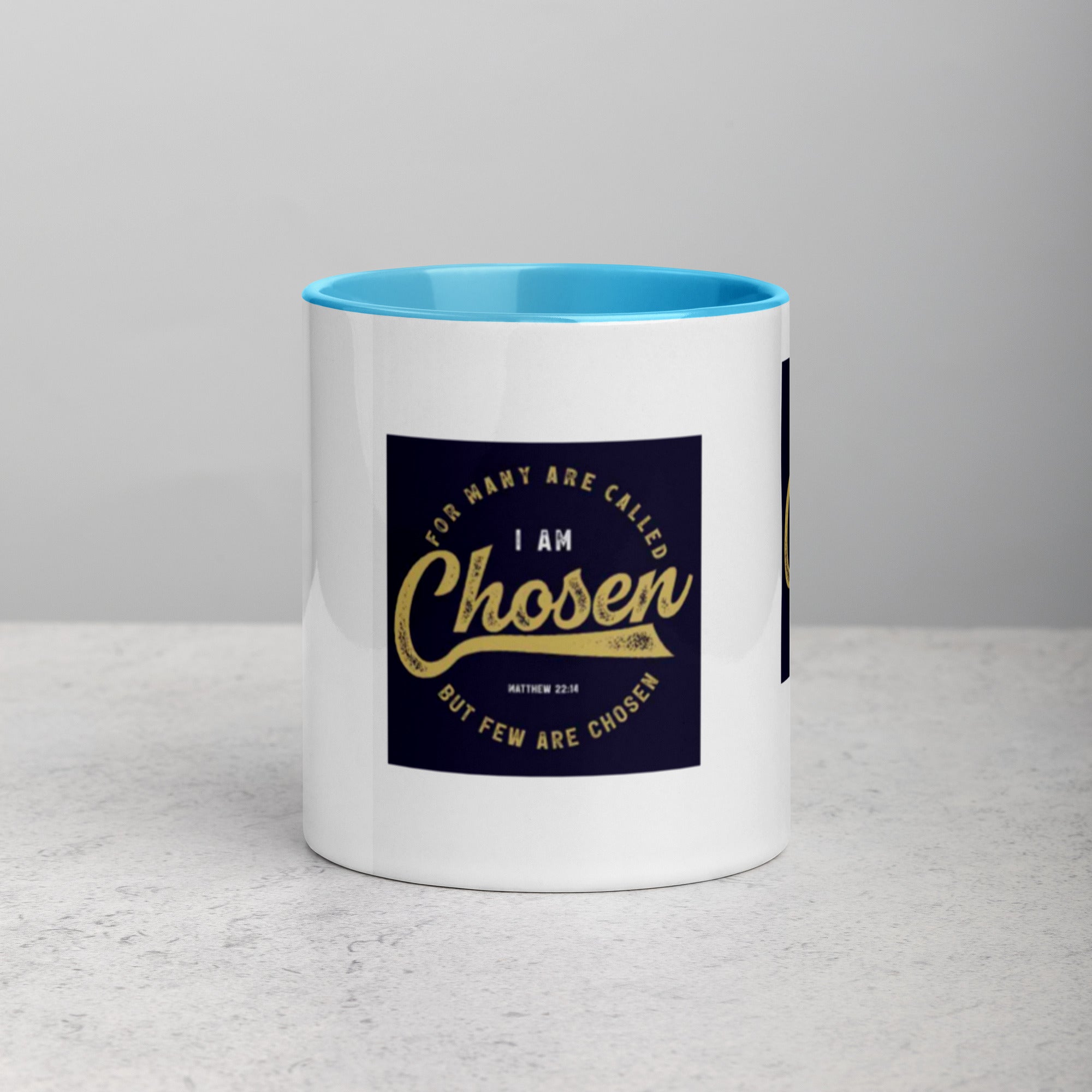 Custom Religious Coffee Mug with Color yellow gold  Inside