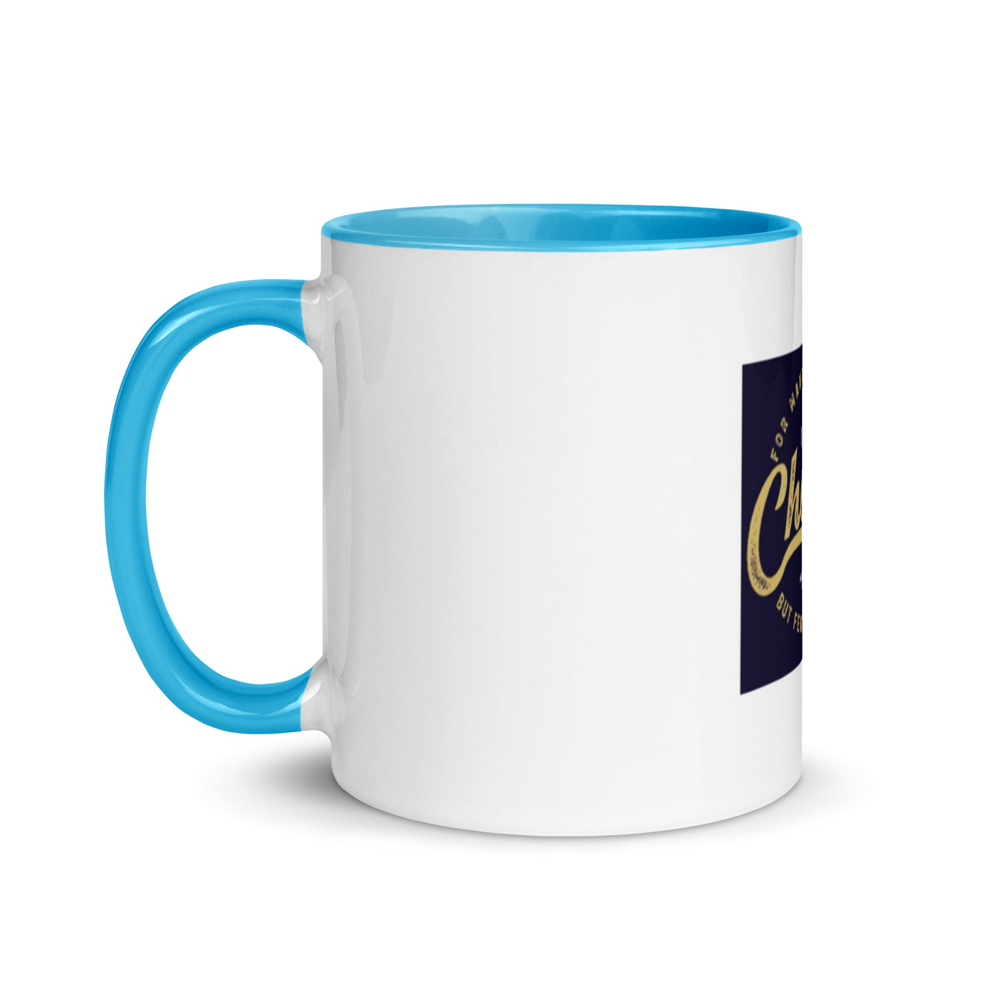 Custom Religious Coffee Mug with Color yellow gold  Inside