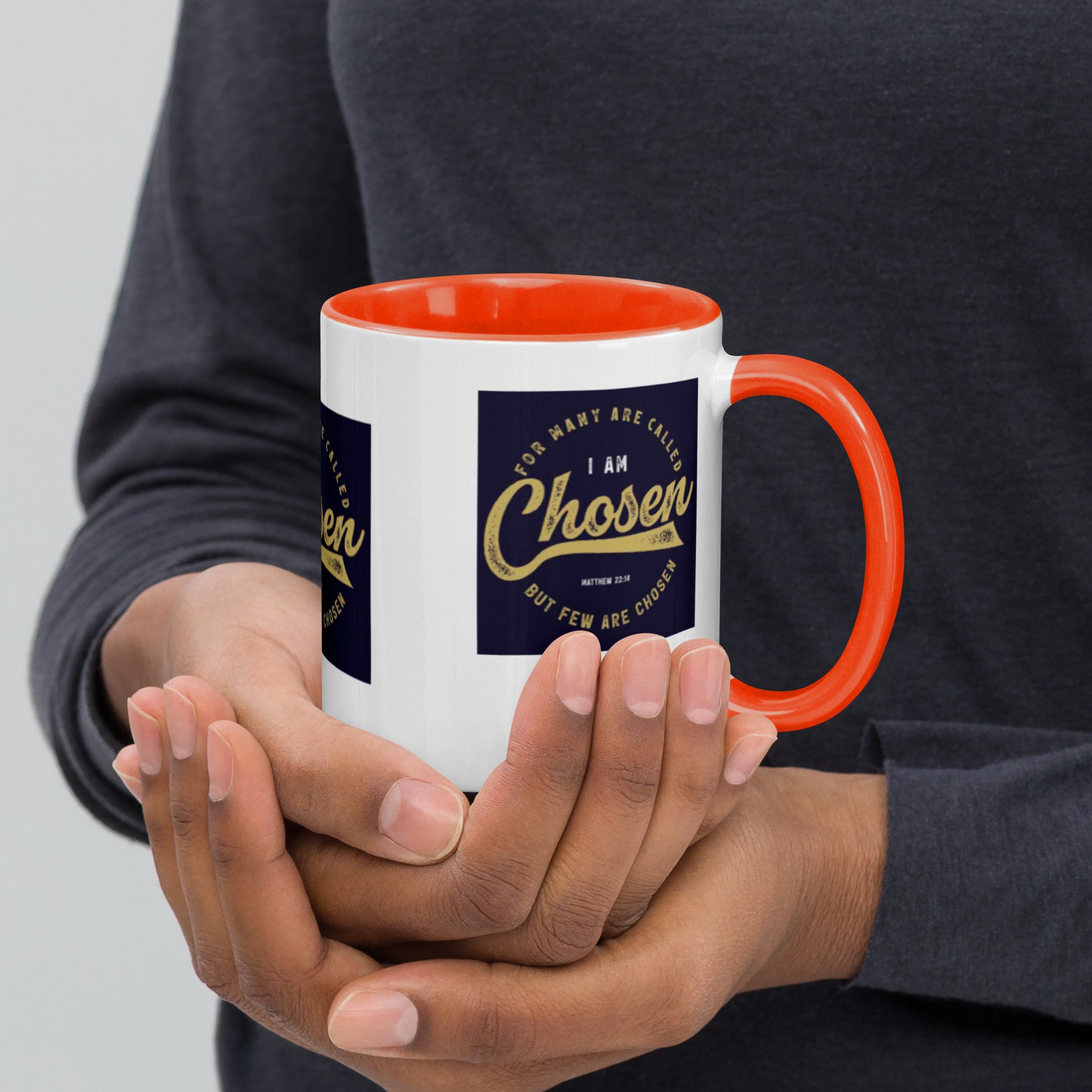 Custom Religious Coffee Mug with Color yellow gold  Inside