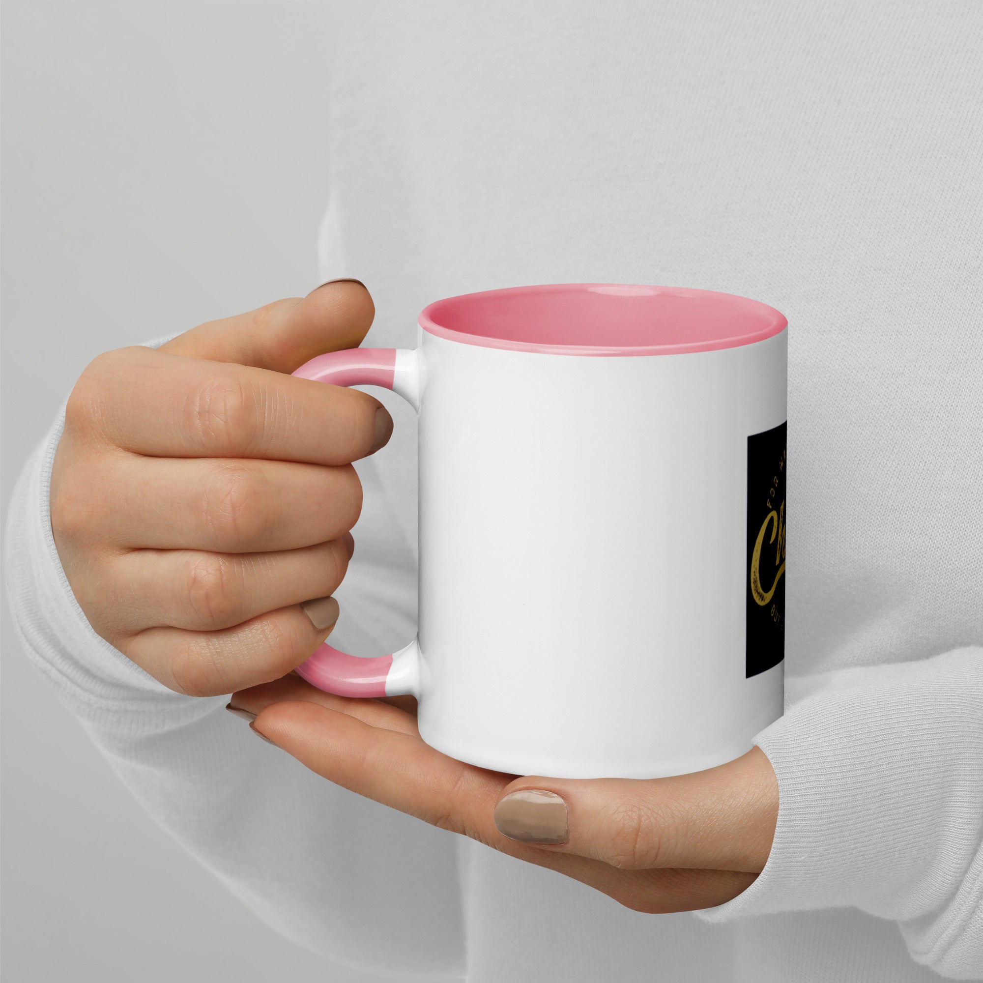 Custom Religious Coffee Mug with Color yellow gold  Inside