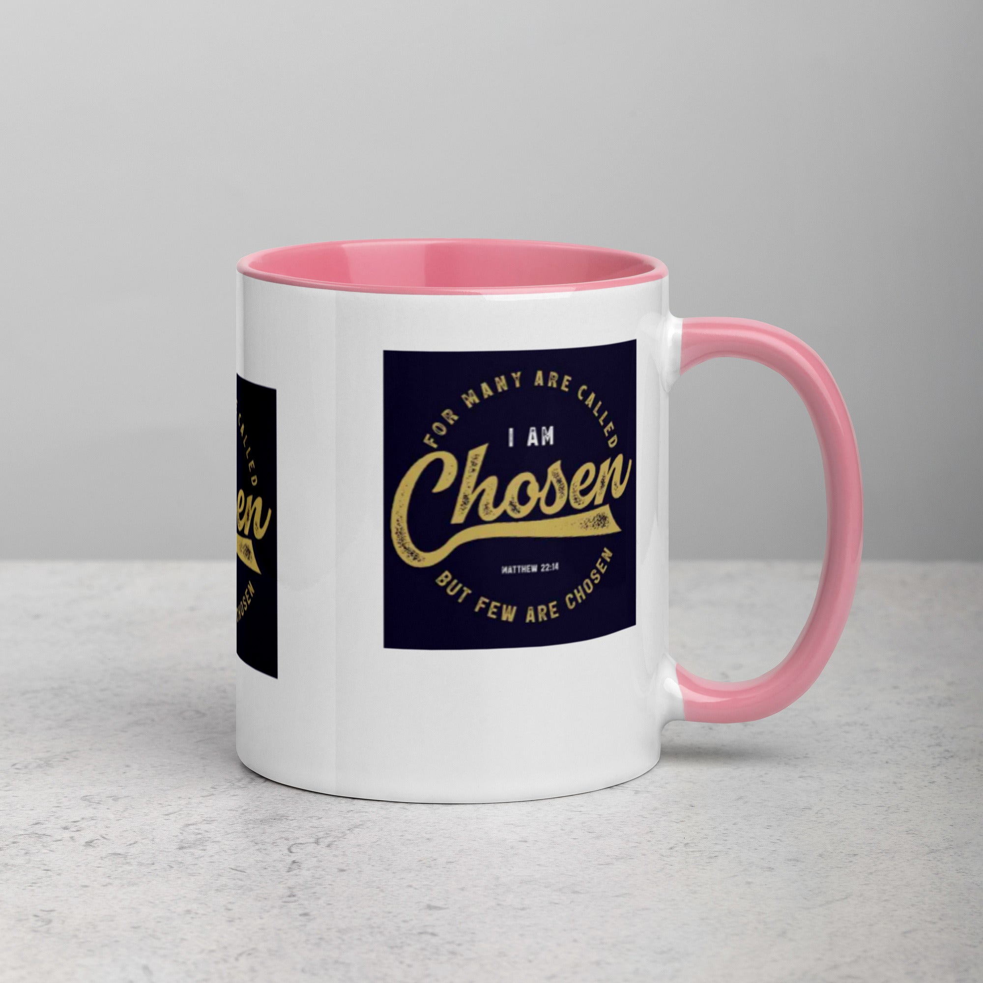 Custom Religious Coffee Mug with Color yellow gold  Inside