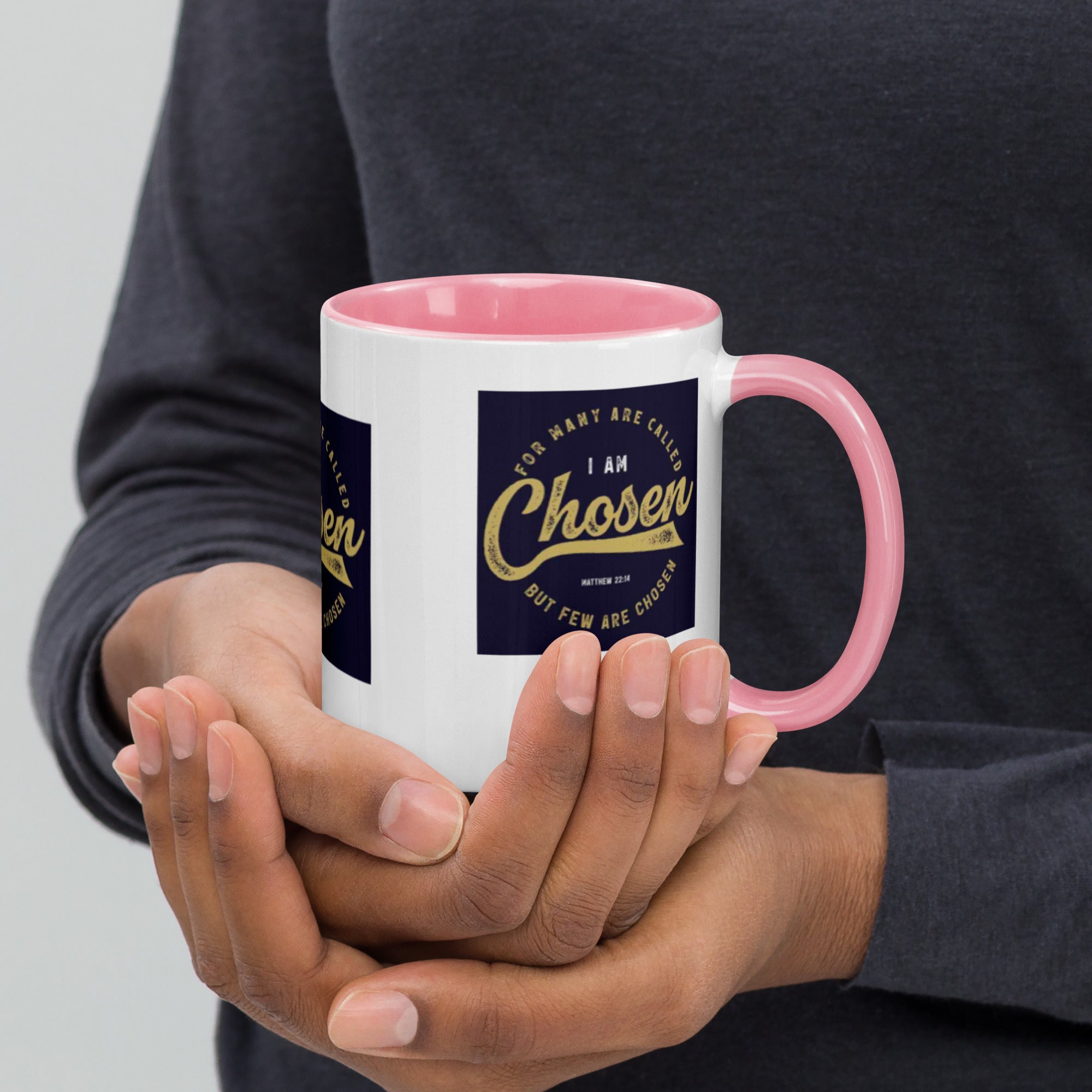 Custom Religious Coffee Mug with Color yellow gold  Inside