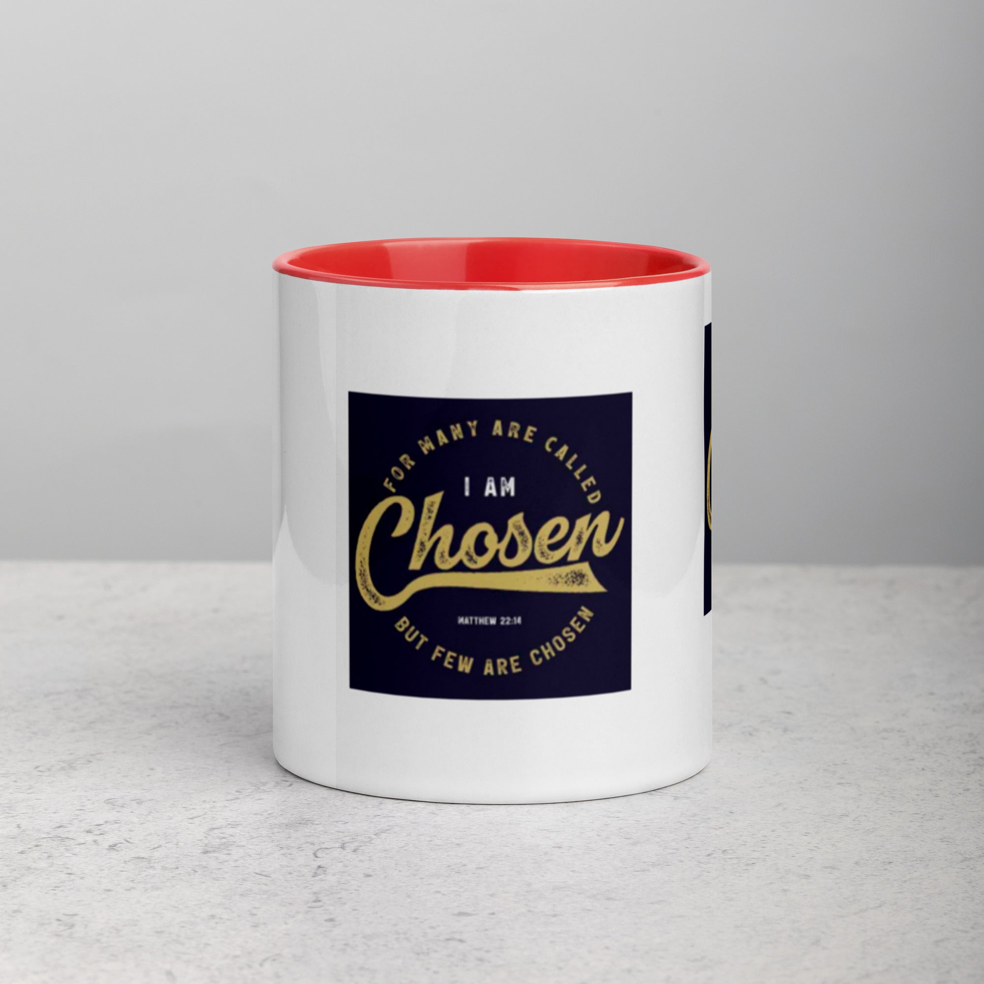 Custom Religious Coffee Mug with Color yellow gold  Inside