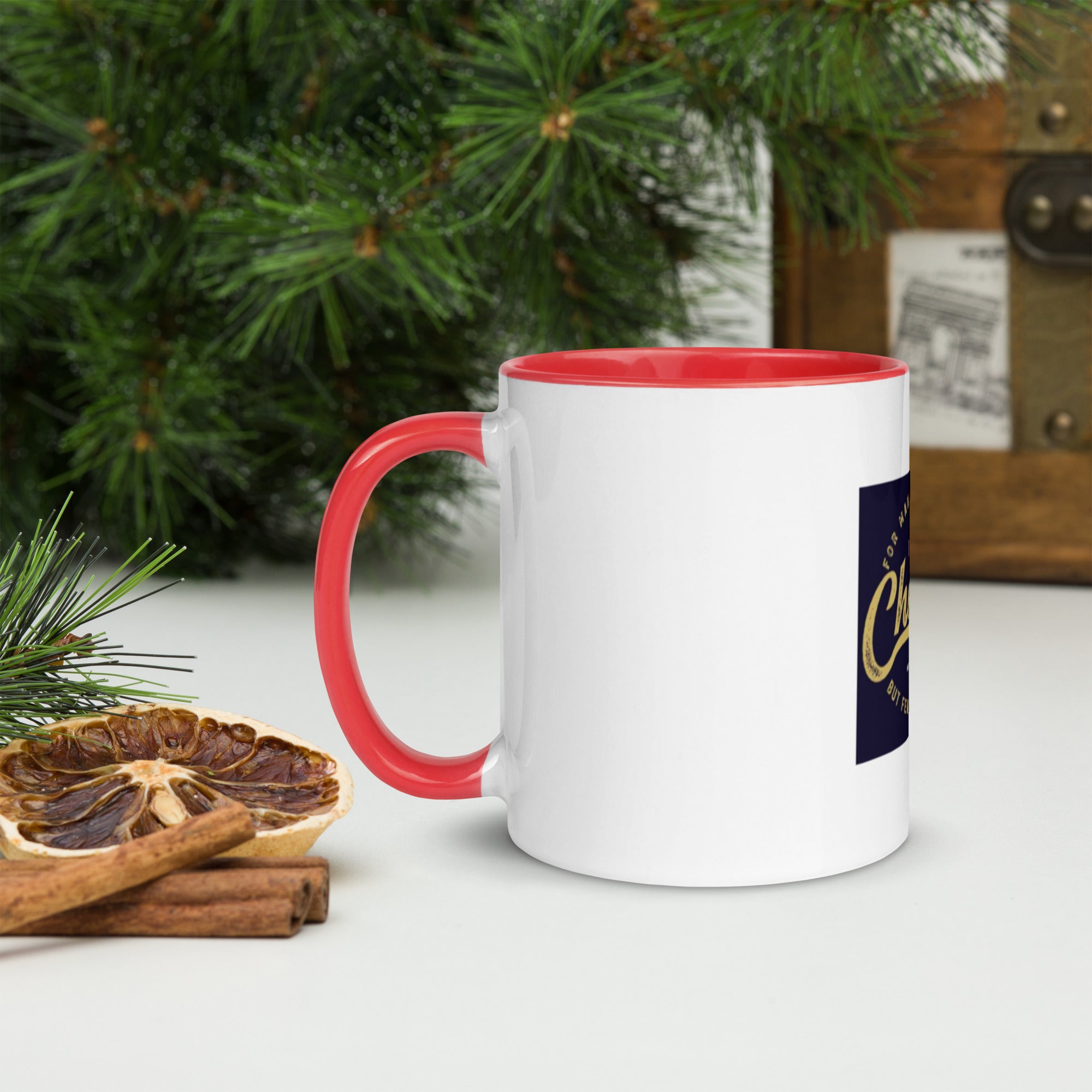 Custom Religious Coffee Mug with Color yellow gold  Inside